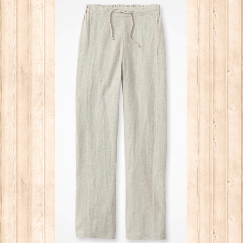 NWT Coldwater Creek linen drawstring flax pants